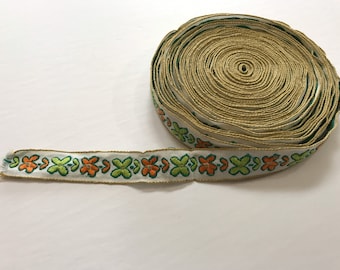 Vintage Embroidered Woven Trim 60s 70s Hippy Boho Festival Craft Sewing Supplies