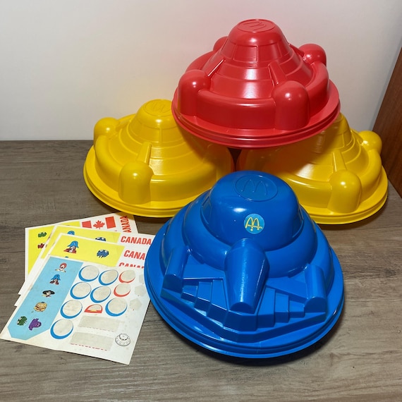 Mcdonalds Spaceship Happy Meal Boxes LOT With RARE Canadian