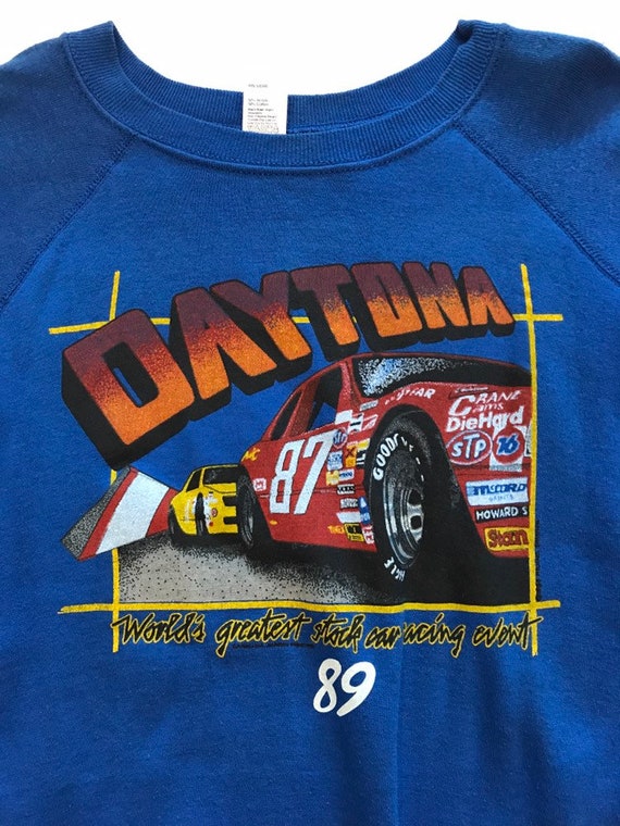 1989 Daytona 500 Stock Car Racing Sweatshirt Crafted … - Gem