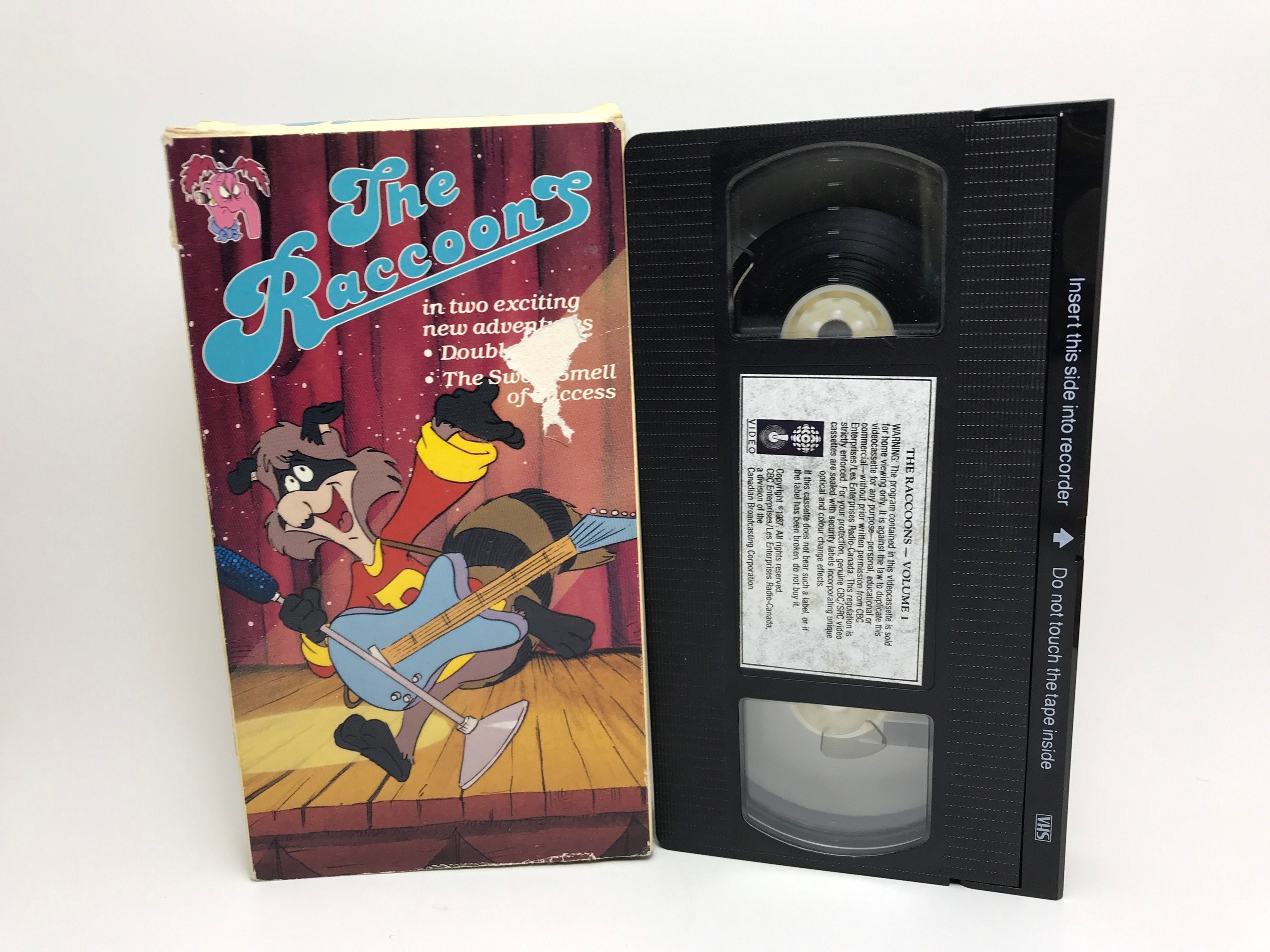 1987 the Raccoons VHS Video Tape Movie Film Kids Cartoon