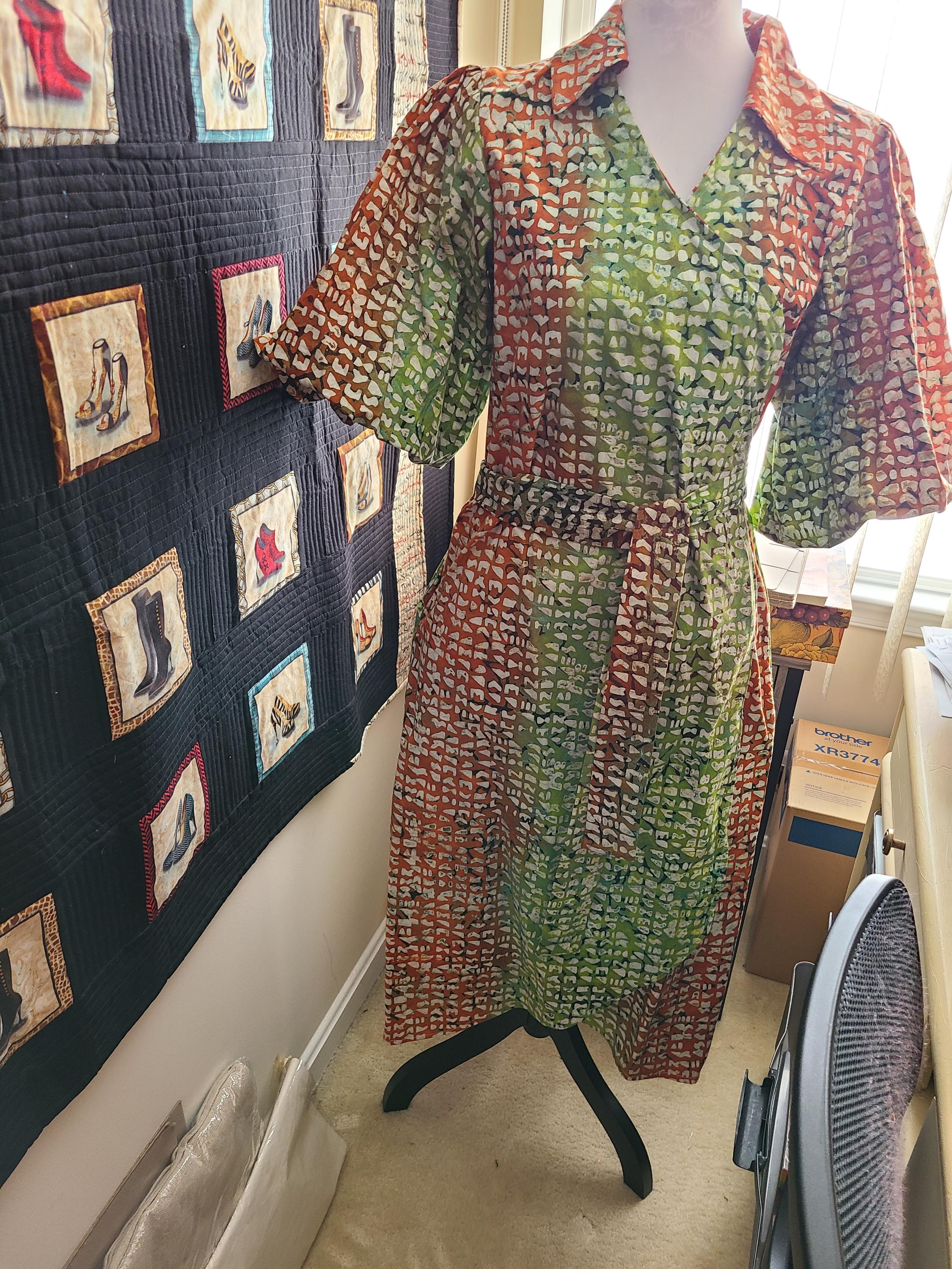 Ghana Batik Wrap Dress