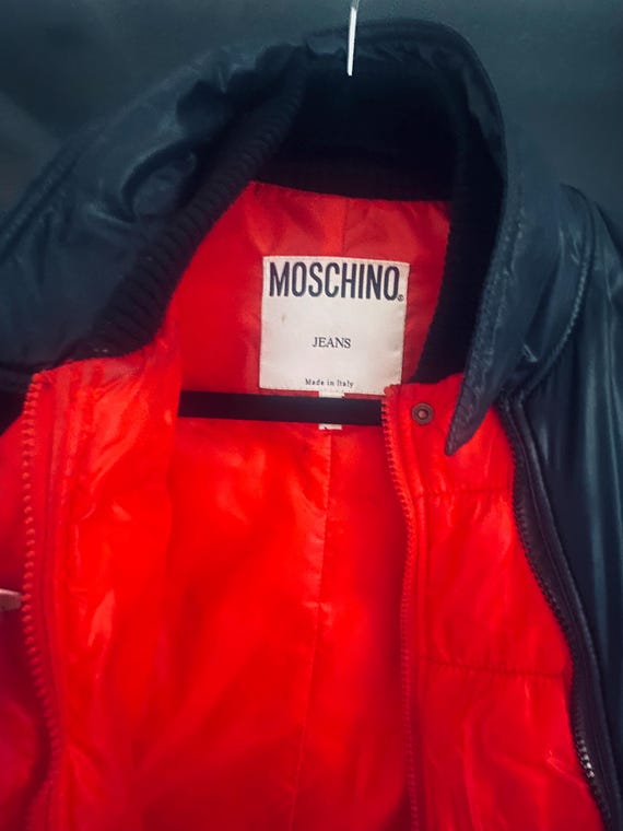 Vintage Moschino Jeans Jacket Made in Italy Red Black… - Gem