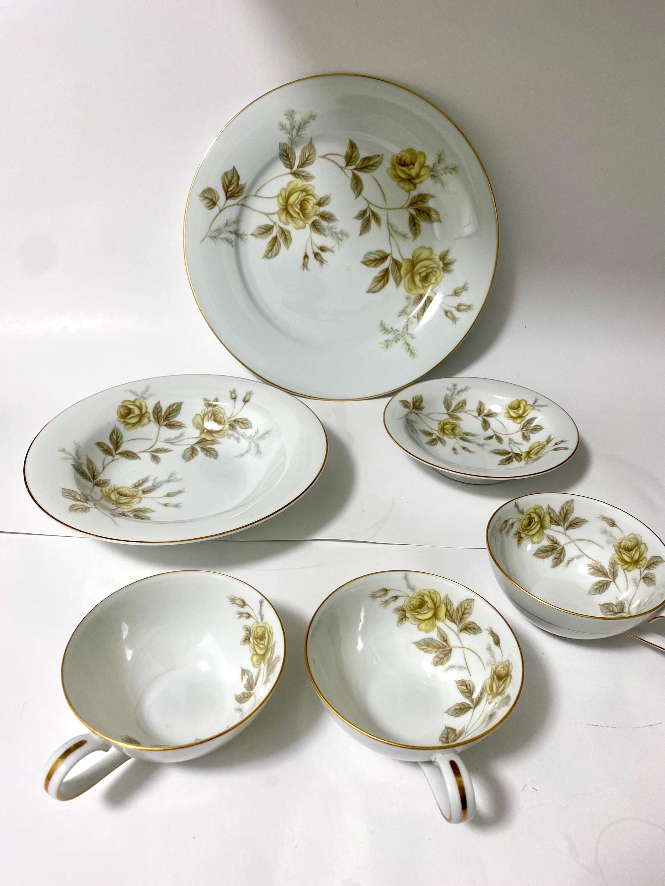 【Noritake】PRIMADONNA 薔薇柄 金彩 プレート 6枚セット 廃盤 ノリタケ Noritake ガラコンテッサ GALA CONTESSA 金彩 プレート4 食器