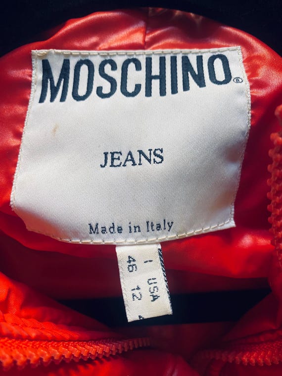 Vintage Moschino Jeans Jacket Made in Italy Red Black… - Gem