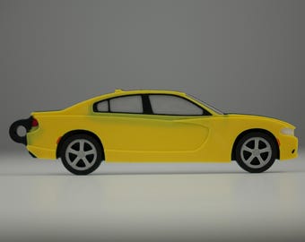 詳細なダッジ チャージャー (2015 – 2023) キーチェーン - ダッジ愛好家へのプレゼントに最適!