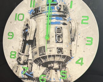 3D printed Hueforge R2D2 desk/wall clock (Large)