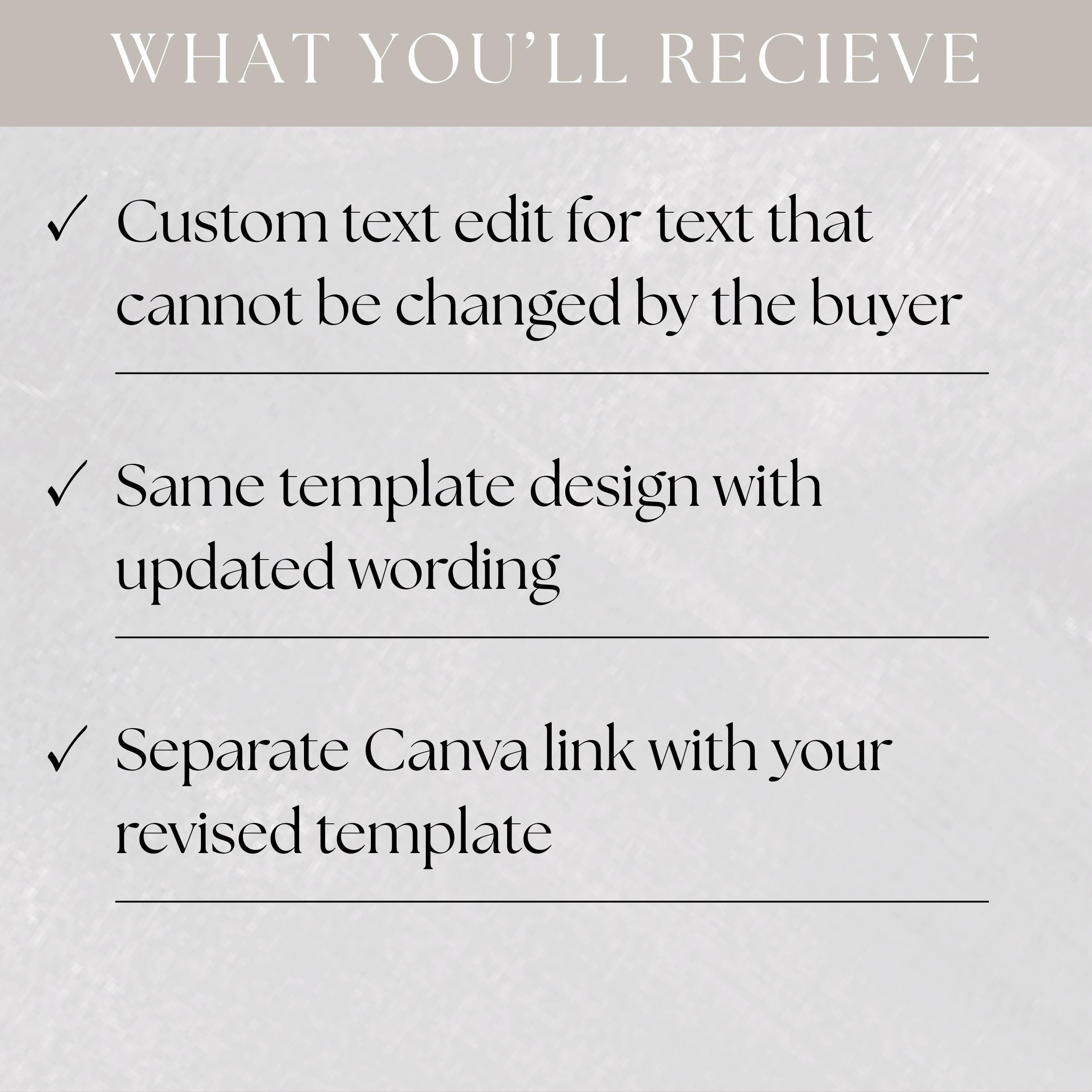 Custom Text Edit Add-on | Existing Template Only | Fixed Text Edit ...