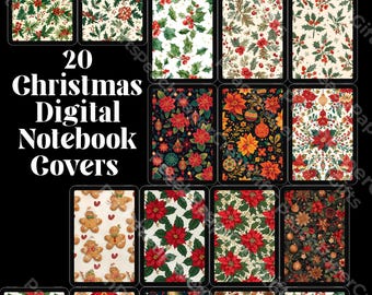 Christmas Digital Notebook Journal Planner Covers