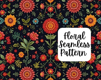 Floral Seamless Pattern l Floral Digital Paper