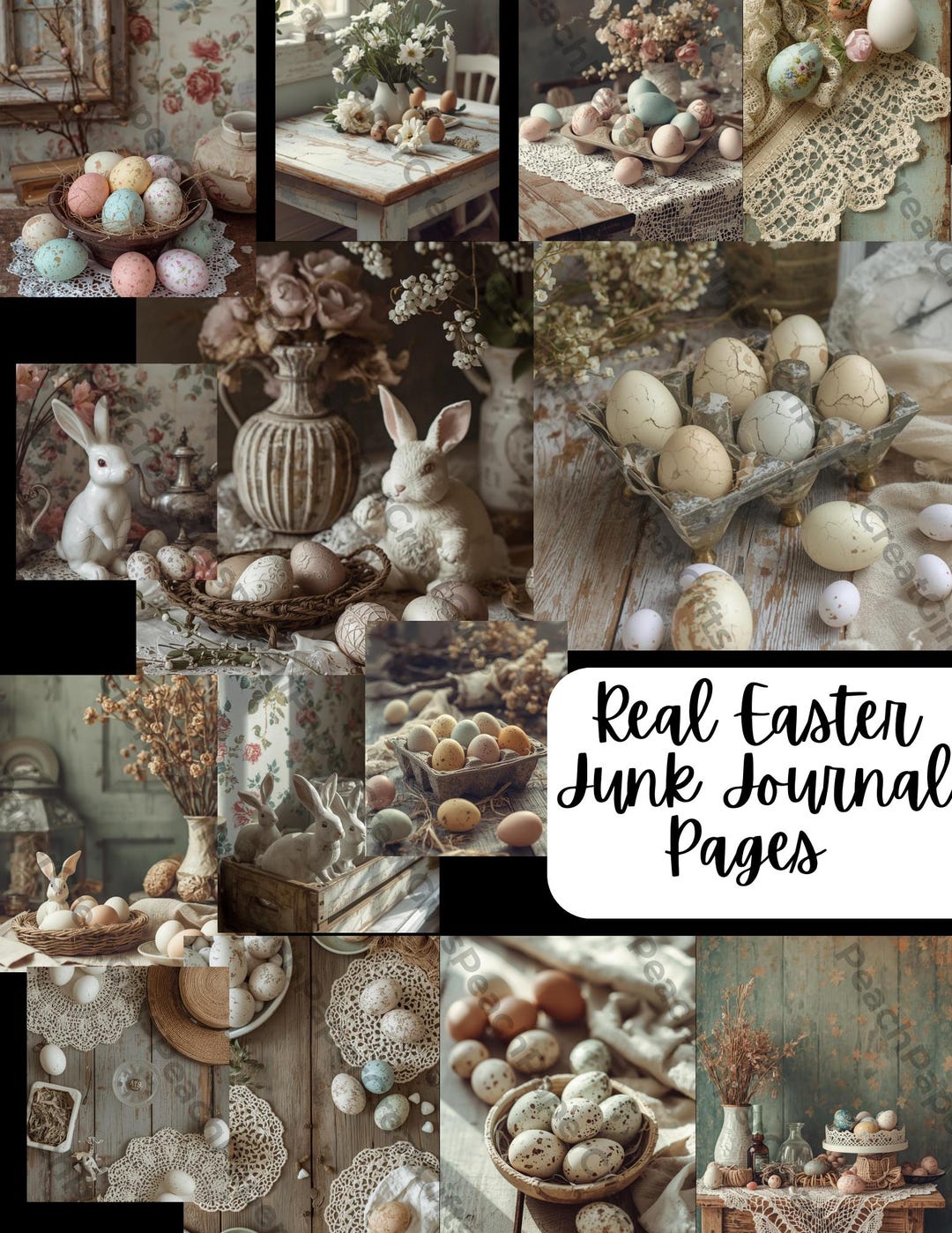 Easter Junk Journal Pages (digital Download) - Etsy
