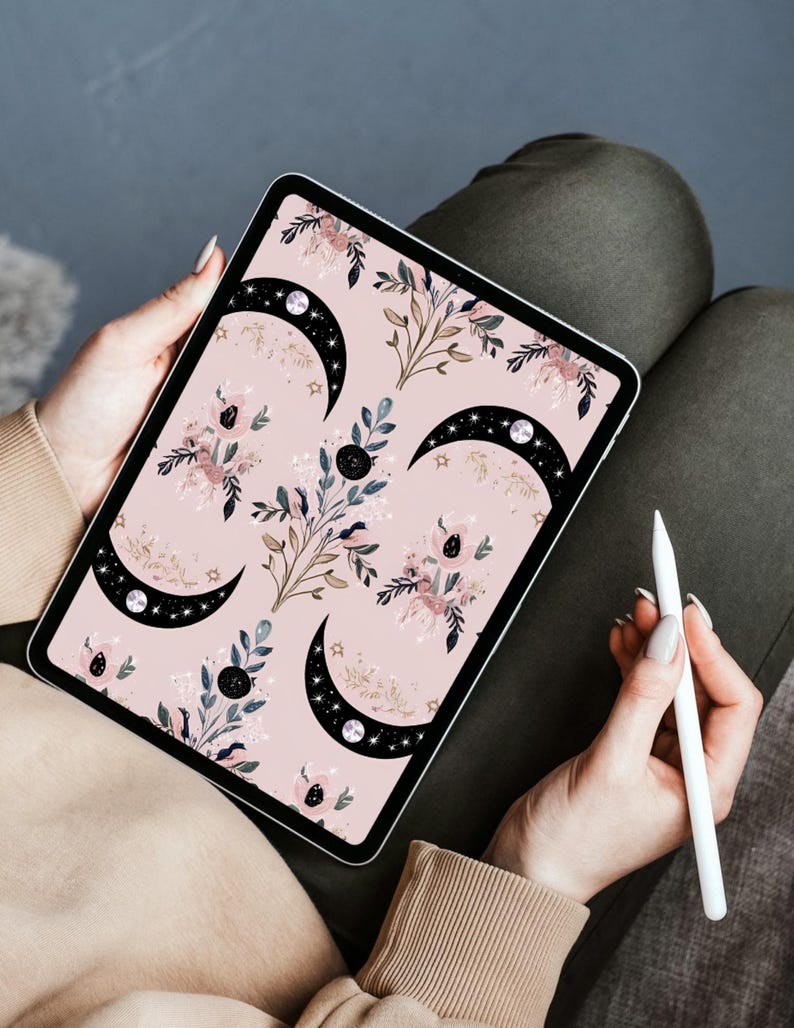 image of one of the witchy digital covers and how it looks on the ipad