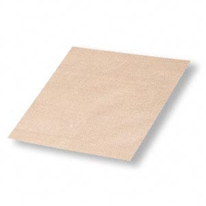 May include: A sheet of beige sandpaper, used for sanding wood or other materials.