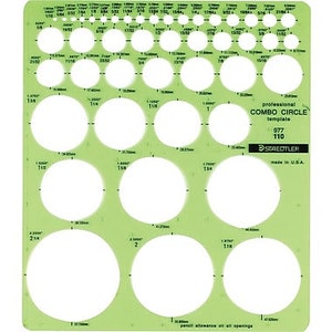 Circle Ruler Round Template 360 Degree Protractor Circular Measure 