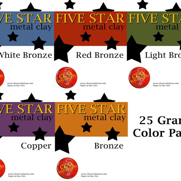 Five Star Metal Clay Color Packs Bronze Copper Mix