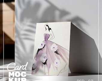 5x7 Card Mockup, Wedding Invitation Mockup, Birthday Card Mock-up, Stationary, Greeting Card, Invitations Card, Realistic Lifestyle Mockups
