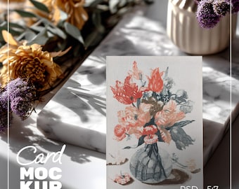 5x7 Card Mockup, Wedding Invitation Mockup, Birthday Card Mock-up, Stationary, Greeting Card, Invitations Card, Realistic Lifestyle Mockups