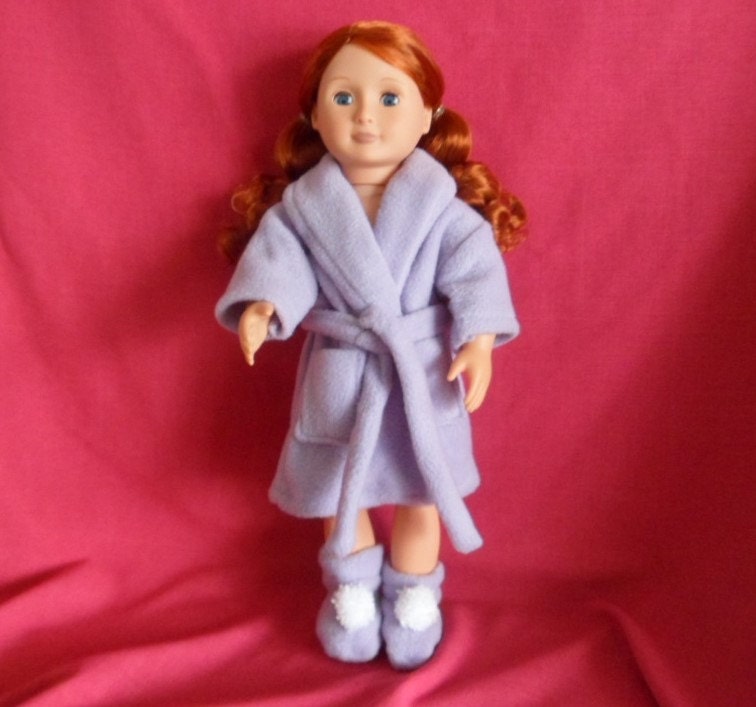 18 inch Doll Robe and Slippers Etsy