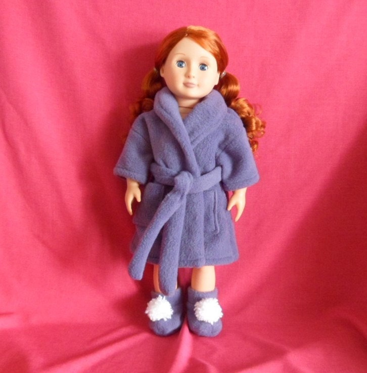 18 inch Doll Robe and Slippers Etsy