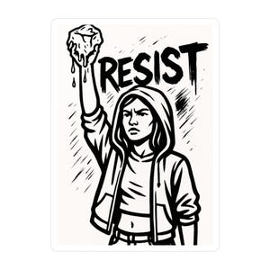 Resist ICE Protest Sticker Bold Political Art, Activist Decal, Pro Immigrant Rights, Anti Deportation Sticker