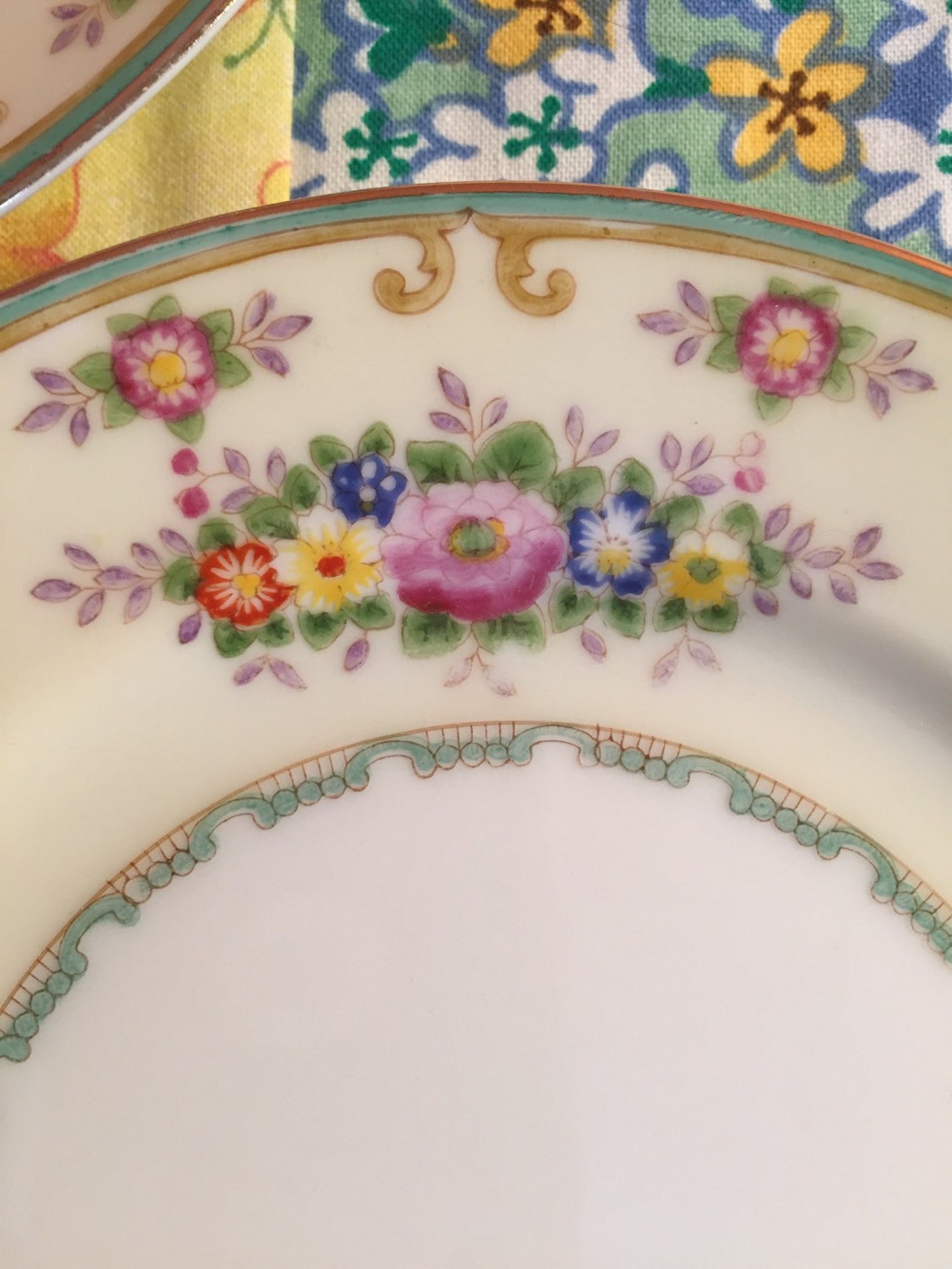 Vintage Hand Painted Meito China Bread and Butter Plates 2 Etsy