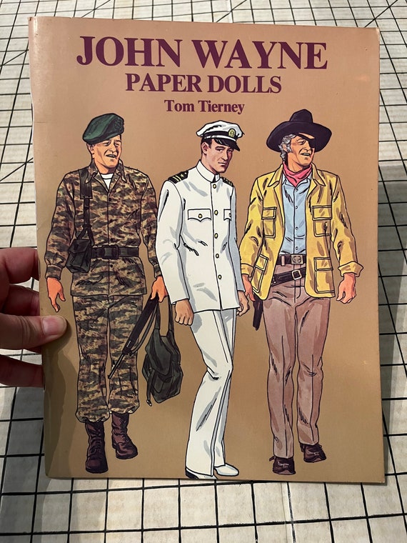 Vintage Paper Doll Book John Wayne Paper Dolls by Tom