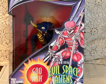 Vintage Ban Dai Power Ranger Goo Fish Mighty Morphin Power Ranger Deluxe Evil Space Aliens Christmas Gift Birthday Gift