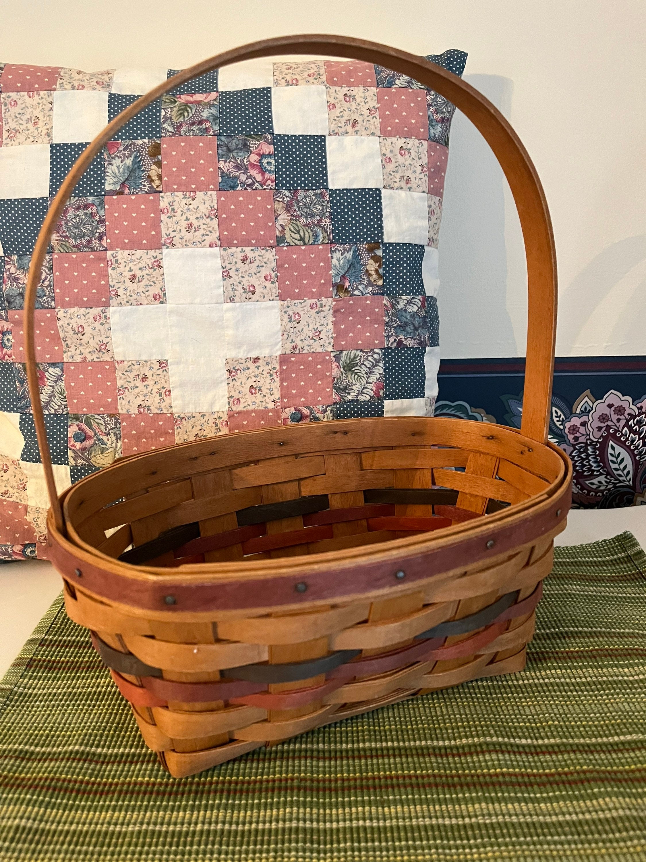 Longaberger Light Brown Large Rectangle Organizing Basket