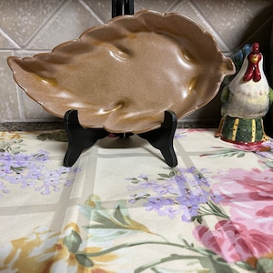 Vintage Frankoma Leaf Tray Leaf Platter Brown Leaf Tray Fall Home Decor Friendship Gift Wedding Gift Birthday Gift Housewarming Gift