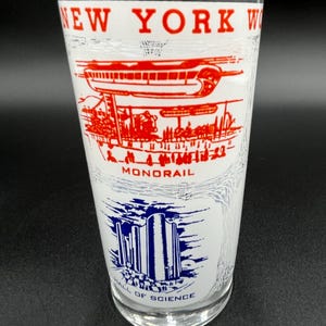 1964-1965 New York Worlds Fair Souvenir Glass For Worlds Fair Exhibit Atraction Event Birthday Gift Friendship Gift Barware Collectible