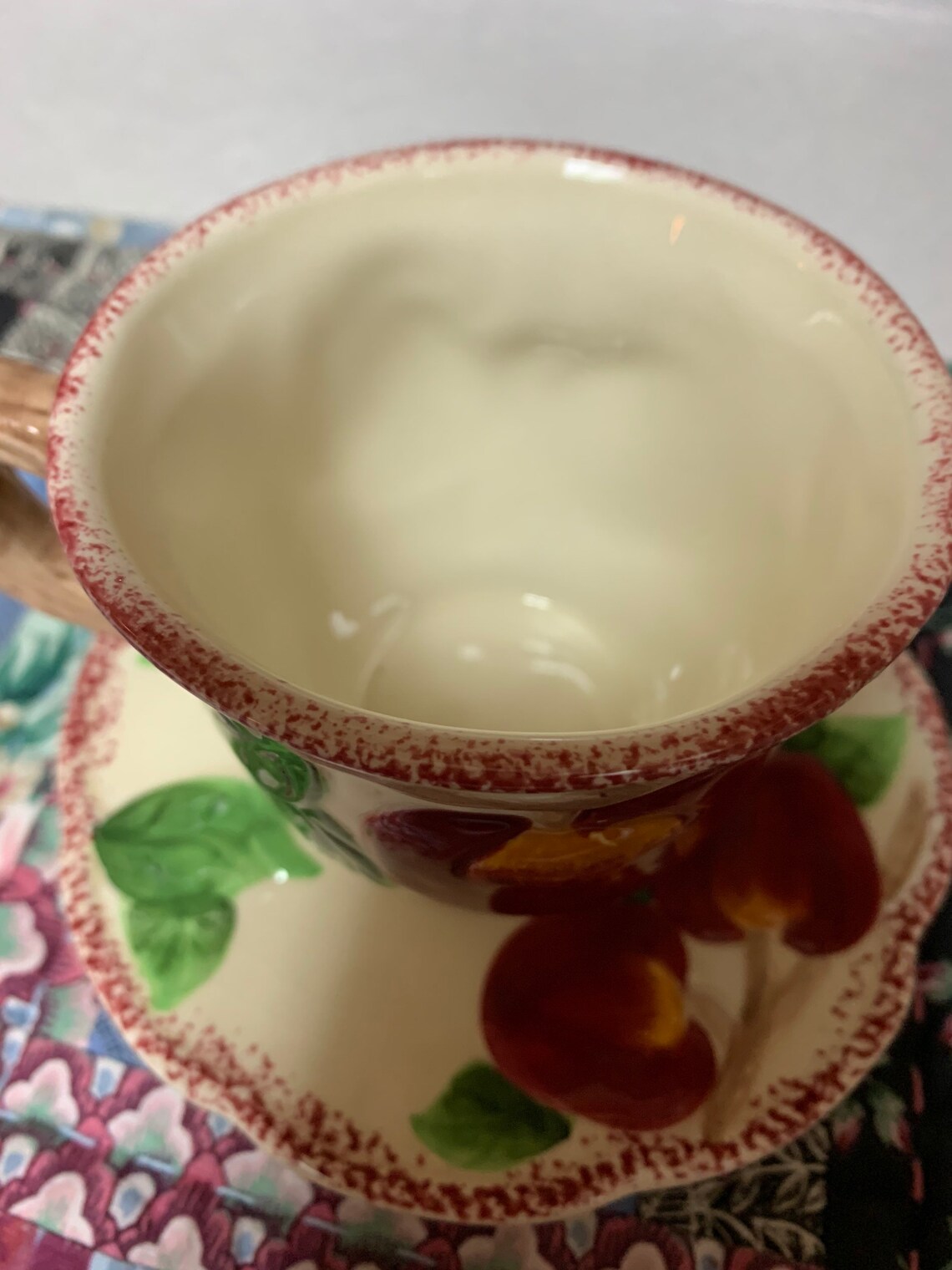 Vintage Cracker Barrel Apple Tea Cup 2 Piece Set Fall Tea Cup Etsy