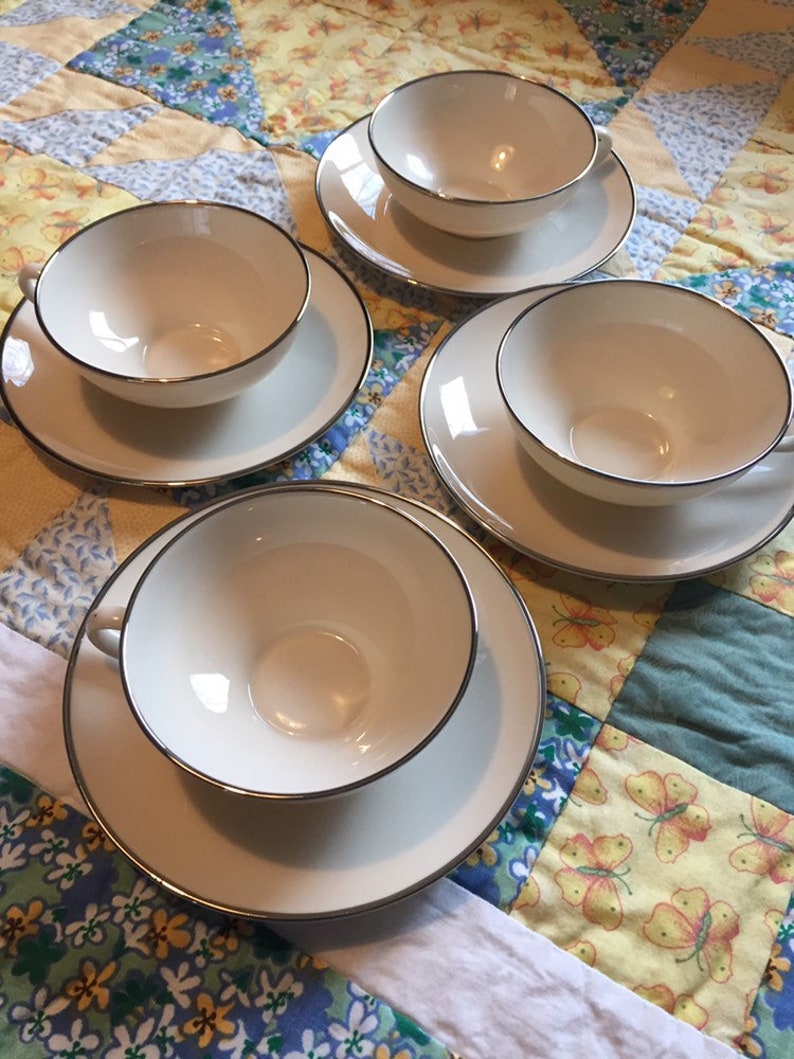 Vintage Franciscan Master Piece China 8 Piece Tea Cup Set Made  Etsy