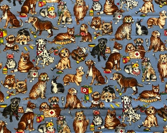 Hoffman International Fabric Whiskers And Paws 2 Yards X 42 Wide Fabric Pet Cat Dog Bunny Fabric Sewing Fabric Craft Fabric Quilt Fabric