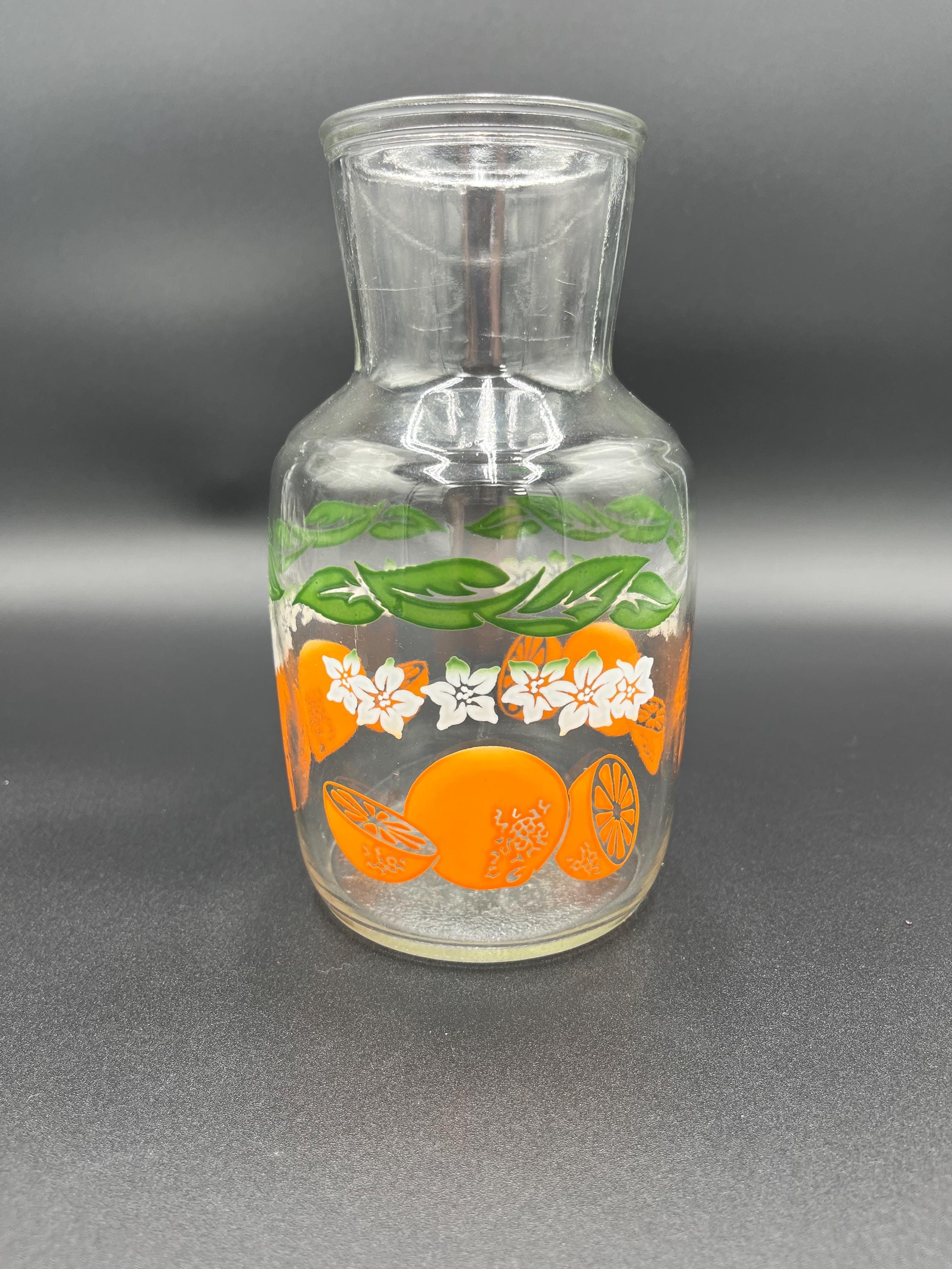 【ヴィンテージ】Anchor hocking オレンジ柄　瓶　USA ヴィンテージ】 Anchor hocking オレンジ柄 瓶 USA Vintage Anchor