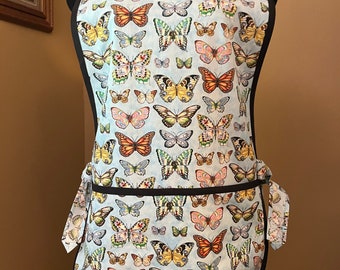 Apron For Adults Butterfly Apron Bug Apron Hand Crafted Locally In Middle Georgia USA Birthday Gift Friendship Gift Housewarming Gift XS-XL