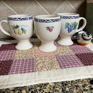 Vintage Pfaltzgraff Sunbury Pedestal Mug Set 3 Pieces Coffee Mug Jot Chocolate Wedding Gift Friendship Gift Birthday Gift Housewarming Gift