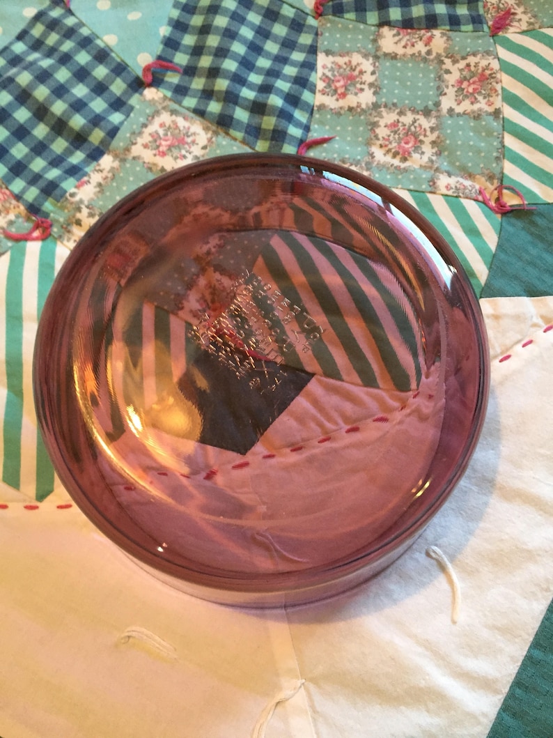 Vintage Cranberry Glass 7 Cup Pyrex Mixing or Serving Bowl Made in The USA Housewarming Gift Bridal Gift Wedding Gift