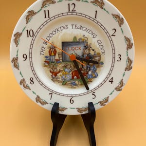 Royal Doulton Bunnykins Clock Kids Clock Battery Operated Clock Birthday Gift Friendship Gift Nursery Decor Nursery Clock