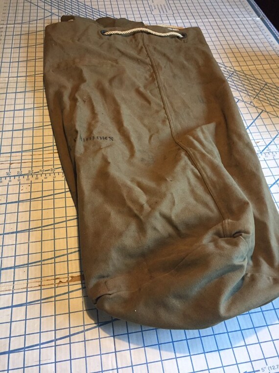 vintage military duffle bag