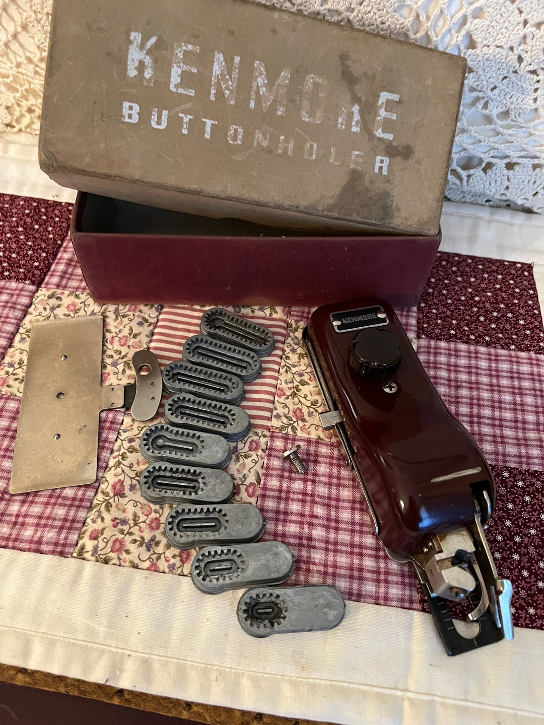 Vintage Kenmore Buttonhole Attachment Set Kenmore Sewing Machine Accessory Sewers Gift Birthday