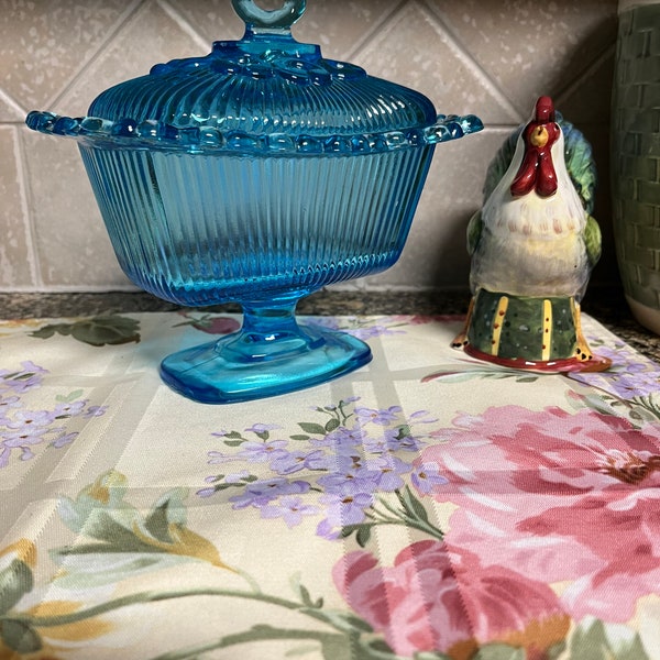 Blue Candy Dish Etsy