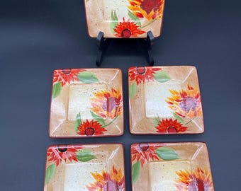 Finger Food Plate Set 5 Pieces Pfaltzgraff Evening Sun