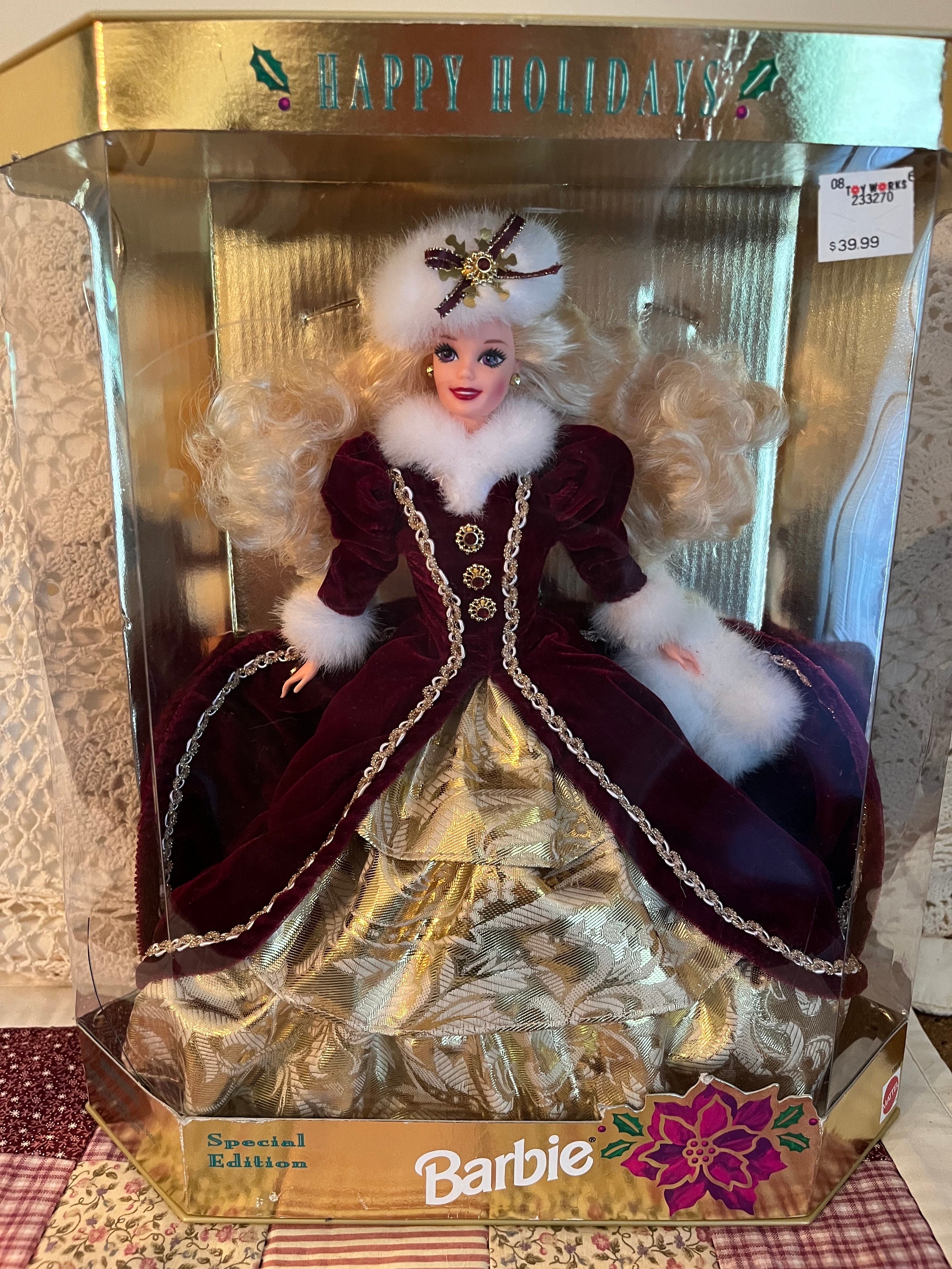 Vintage 1996 Happy Holidays Barbie Doll - Special Edition