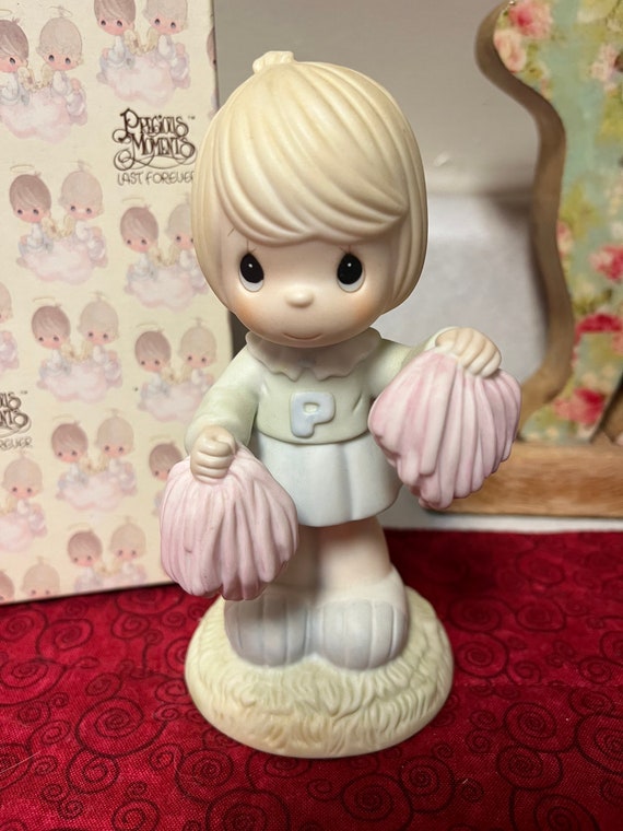 Vintage Precious Moments Cheerleader Figurine Cheers to the - Etsy