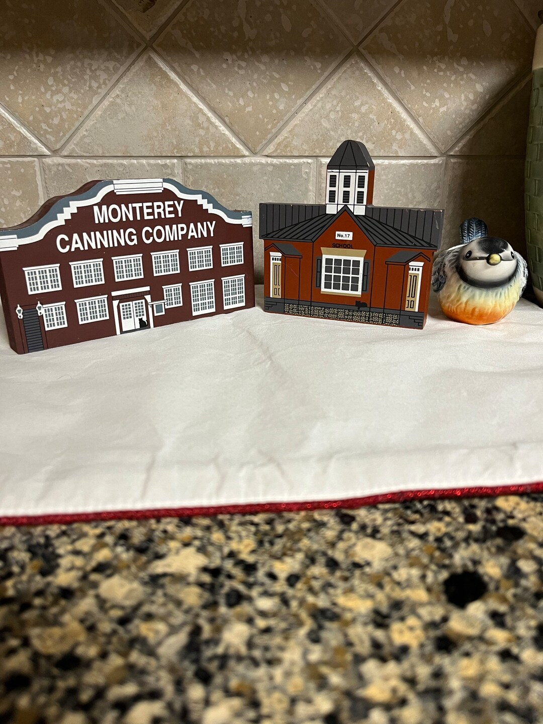 Vintage Cats Meow School House and Monterey Conning Company Wooden