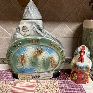 Vintage Jim Beam Decanter: Rush To The Rockies, 1970 Regal China