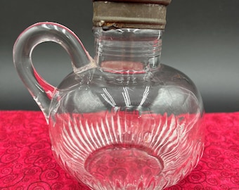 Vintage Ball-Shaped Syrup Pitcher with Metal Lid