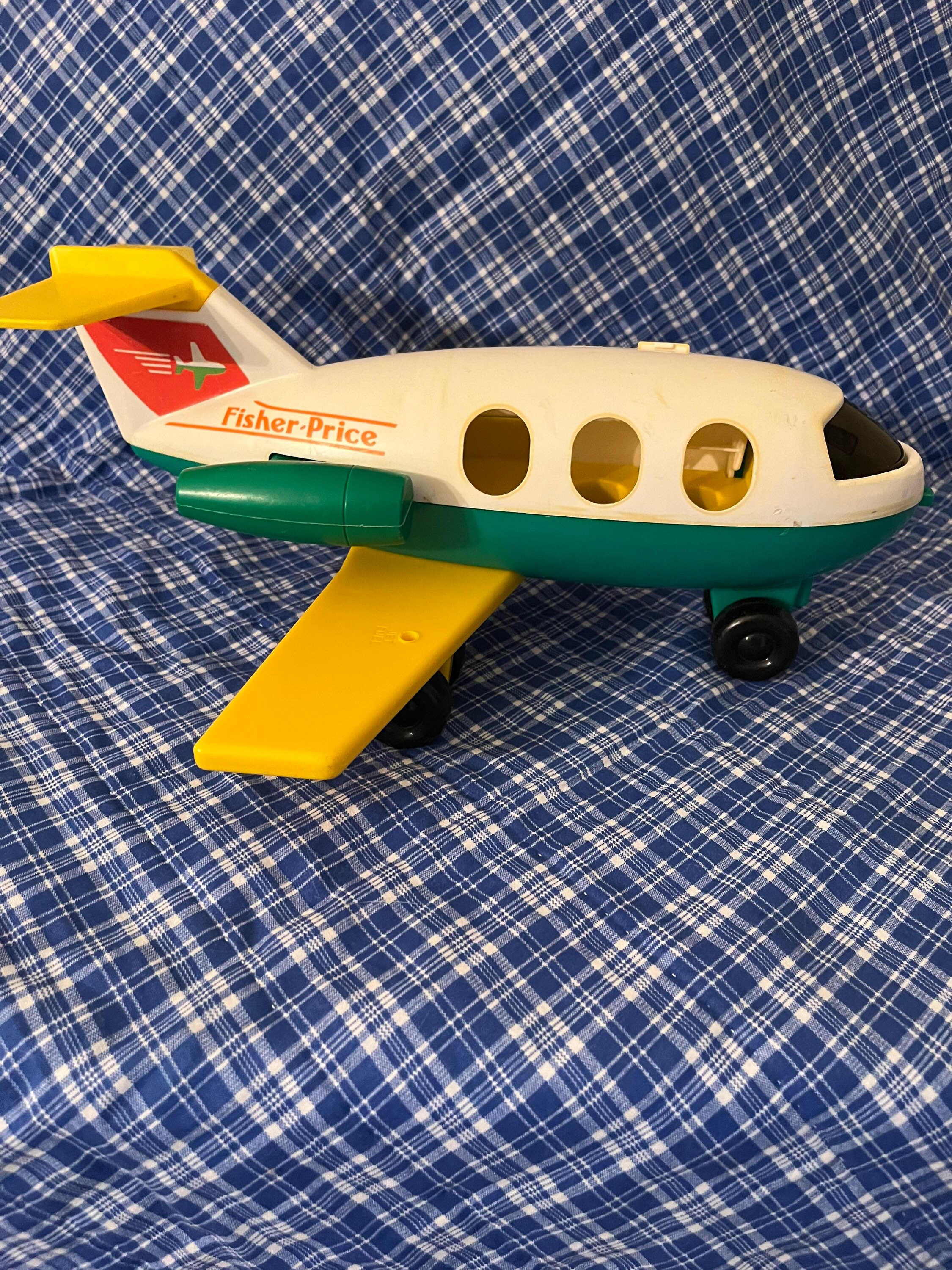 Vintage Fisher Price Toy Airplane Made in 1980 Baby Shower Gift