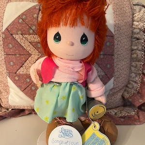 Vintage Precious Moments Doll Songs Of Love Doll Christmas Gift Birthday Gift Friendship Gift Valentines Gift Easter Gift Doll With Stand