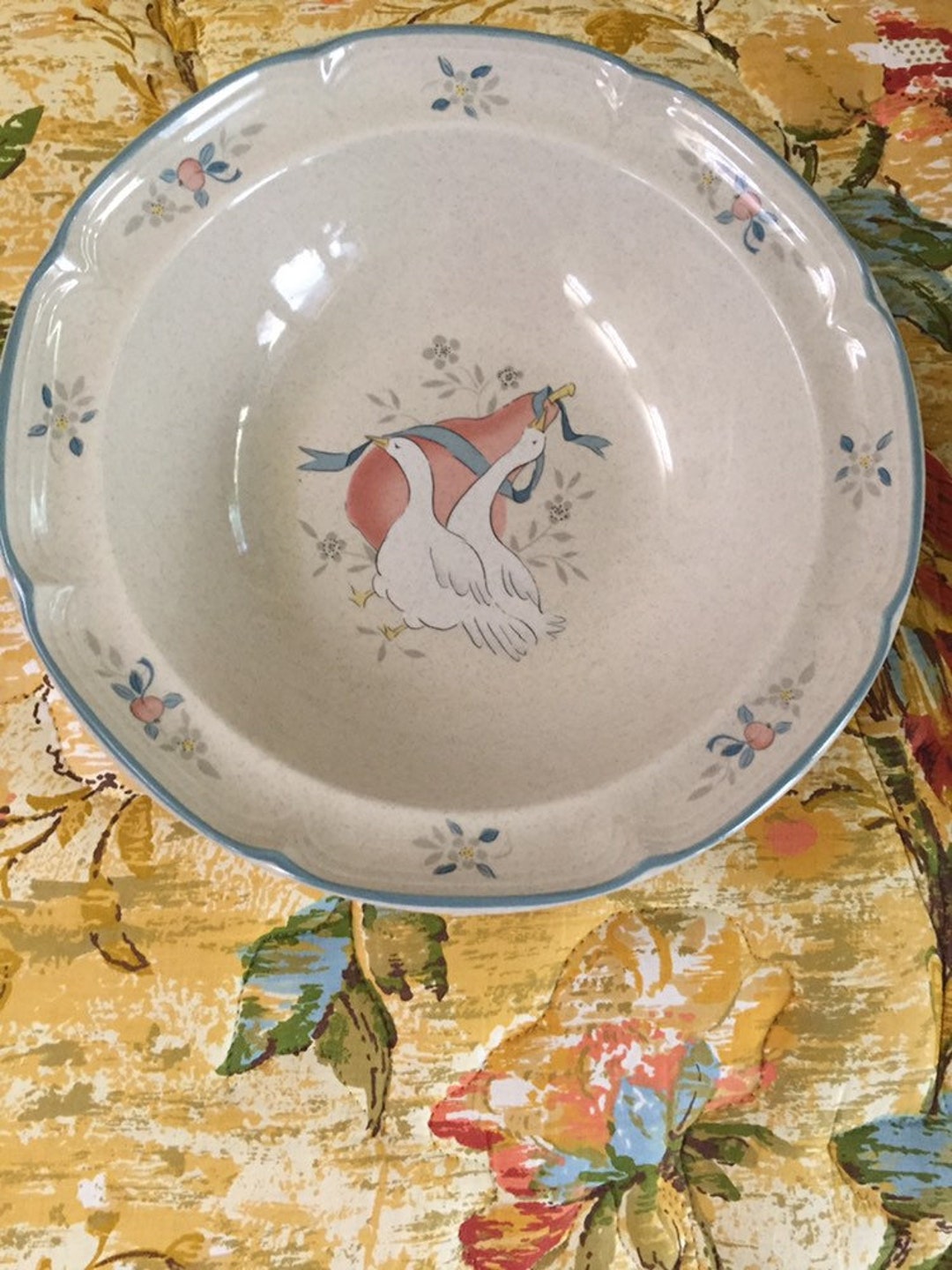Vintage Serving Bowl Marmalade International China Geese and Etsy