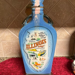Vintage Jim Beam Illinois Whiskey Decanter Regal China 1968 Birthday Gift Friendship Gift Housewarming Gift Office Gift Friendship Gift